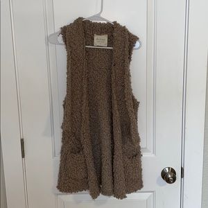 Fuzzy knitted vest